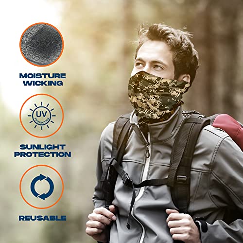 ARMORAY Face Mask, Head Wrap, Neck Gaiter, Headband - color: Mud Camo