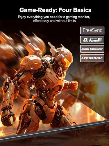 UPERFECT 24" 144Hz Portable Monitor, QLED 145% sRGB 450Nits Gaming Monitor | 0.1MS FreeSync, FHD, Stand & VESA, HDMI & USB-C, Large Second Screen for Laptop/ Computer/ Game Consoles/ Phone/ PC - size: 24"