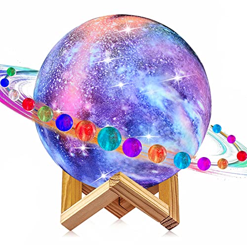 Moon Lamp, Kids Night Light, 16 Colors LED Galaxy Lamp with Timer, 5.98in - size: 5.98 inch
