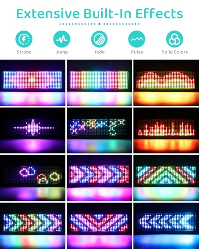 Telbum LED Strobe Light for DJ Stage Party, 432LEDs RGB Strobe Lights Sound Activated DMX512 Control, Muti-Animation Effects, Uplighting Wash Light for Halloween Club Bar Event Concert Church Wedding