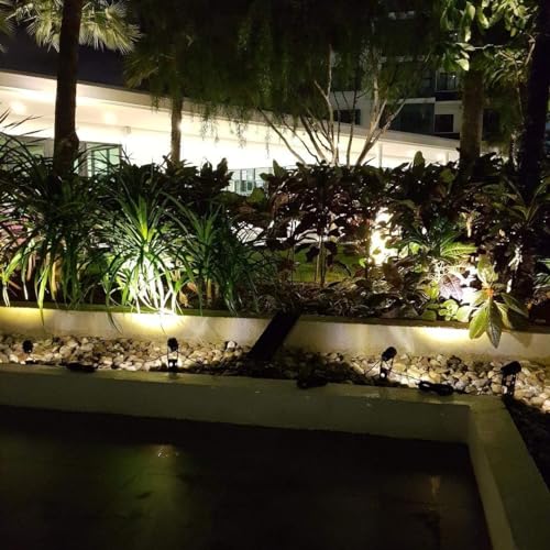 4-Spotlight Mini 50X Solar-Powered LED Spotlight (Cool White LED), Black Finish, Outdoor Garden Yard Landscape Downlight - size: Mini 50X 4SP Cool White