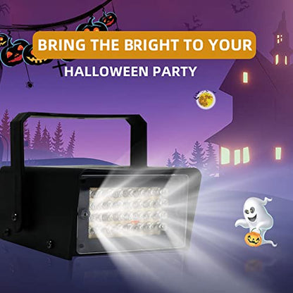 ENUOLI 32 LED Mini Strobe Light Super Bright LED Bulbs((32 LEDs 2packs)) | for Halloween,Variable Flash Speed Control Flashing Lights for Christmas,Clubs,Stage Light Effect,Disco,Bars,Party Lights - style: 2Pack 32LED