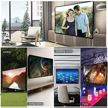 SKERELL Outdoor Projector Screen with Stand : Portable Projection Screen for Outside Theater Home Backyard Movies 80 inch [SKLI-080] - size: 80 inch