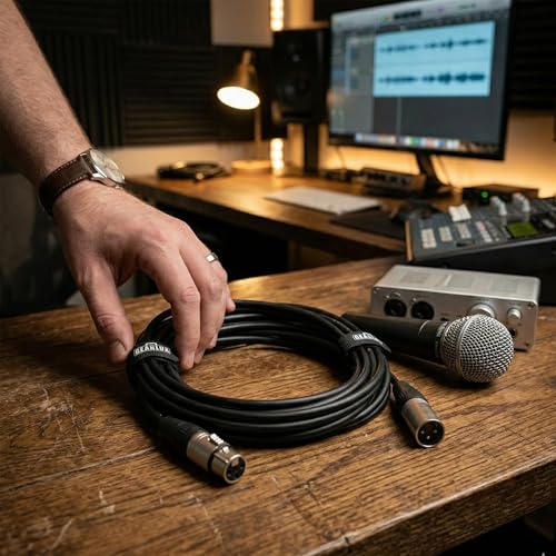 Gearlux XLR Microphone Cable, Fully Balanced, Male to Female, 25 Feet - 3 Pack - size: 25 Ft, style: 3 Pack