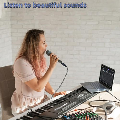 XLR to i Phone Microphone Cable,6.6FT XLR Female to Light ning Microphone Cable for Dynamic Microphones or Recording Karaoke Sing,Compatible with i-Phone 14/13/12 pro max,i-Pad 9/8/7