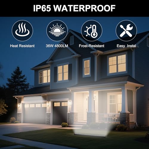 40″ LED Wall Washer Light Bar, 4000K Neutral White 36W Outdoor Light, IP65 120V AC Plug-in LED Flood Bar with 360° Adjustable Mount Brackets for Wall Wash Lighting, Landscape Uplighting - color: 4000K Neutral White