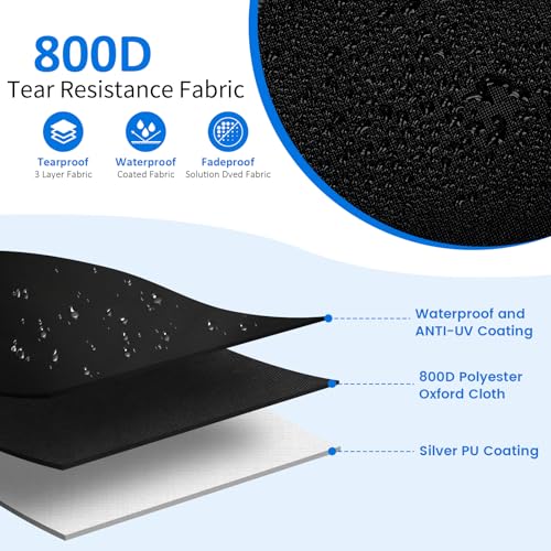 2PCS Speaker Cover for 12 Inch PA/DJ Powered Speaker Mounted on Stand, Outdoor Speaker Covers UV Protection Water Resistant Dustproof 800D Oxford Cloth(Black) - size: L:26.5" H x 15" W x 16.5" D