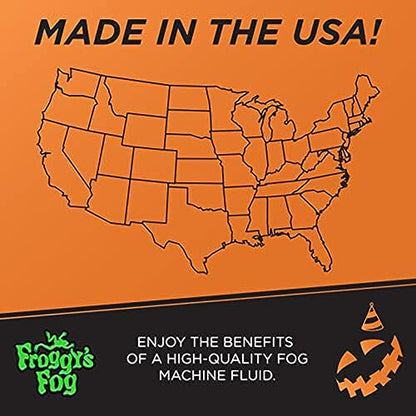 Froggy's Fog Halloween and Party Fog Fluid, High Output Long-Lasting Fog Juice for 400-1500 Watt Water-Based Fog Machines, Great for Pro & Home Haunters, Theatrical Effects, DJs, & More, Half Gallon