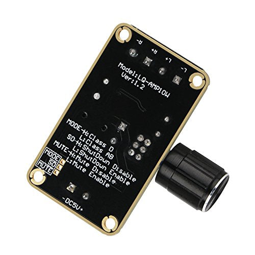 DROK 5W+5W Mini Audio Amplifier Board PAM8406 DC 5V Digital Stereo Power Amp 2.0 Dual Channel Class D Amplify Module for Speaker Sound System DIY - size: 5W+5W