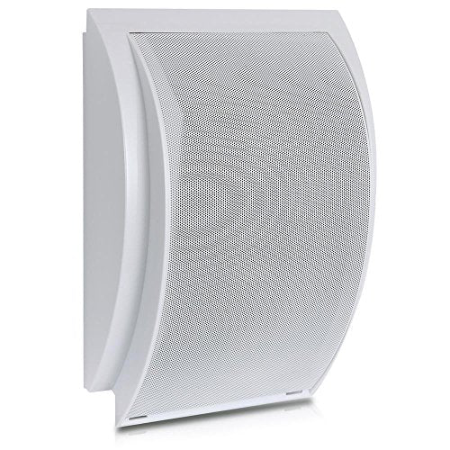 Pyle Indoor Wall Mount PA Speaker - 6.5 Inch 50 Watt Surface Mountable Public Address Speaker with 70 Volt Transformer, 130 Hz to 15 kHz Frequency Response, 8 Ohm - Pyle PDWT6 SILVER