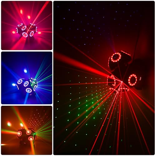 LED Moving Head DJ Light Rotating Beam Stage Lights Pin Spotlight Event Lighting Sound Control Dmx512 DJ KTV Disco Party Wedding Concert Festivals… (3Head DJ Light) | 12 LEDs moving head beam spotlight with rotating effect. Great for disco, KTV, party, we