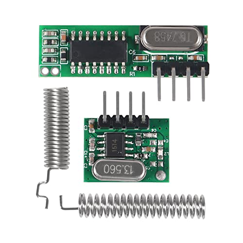 5pcs 433mhz Wireless RF Transmitter and Receiver with Antenna Ask Remote Control Module DIY Kit for Arduino