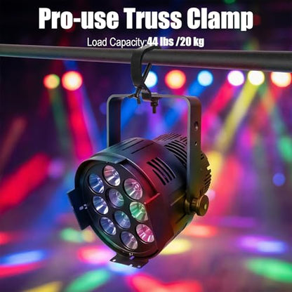 10 Pack Stage Light Clamp Hook Bulk, Fits OD 1.18"-2" Truss Heavy Duty Aluminum Alloy Truss Clamps, Aluminum Alloy Stage Lights Hook Black