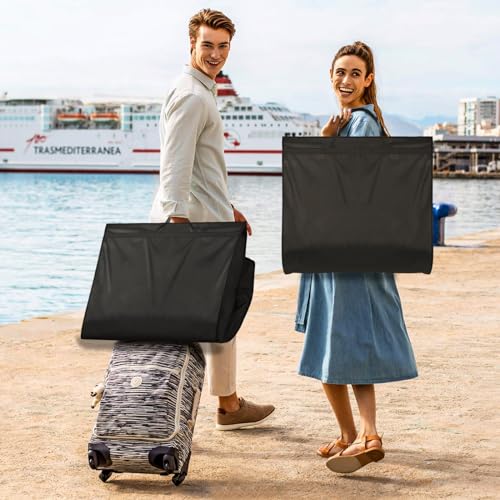 MISSLO 72" Wedding Dress Garment Bag Waterproof Garment Bags for Travel for Women Dress Bags for Gowns Long for Closet Storage 2-Pack, Black - size: 72 inch