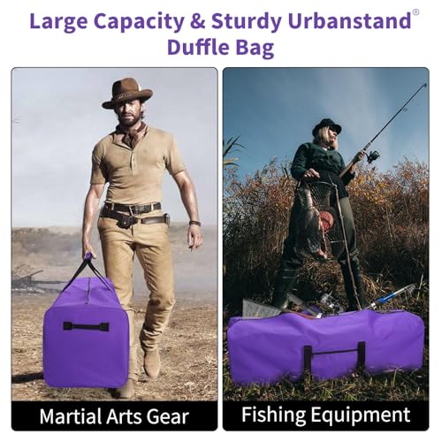 Urbanstand 48 inch Foldable Duffel Lock Zipper Travel Camp, Purple - color: Purple, size: 48 Inch