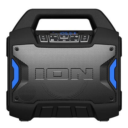 ION Tailgater Boom 60W Portable Bluetooth Outdoor Speaker | Water Resistant, Radio, Mic Input, USB Charging, Stereo Linking, Bass Boost and App Control, for Parties and Outdoor Events - style: 60W water-resistant