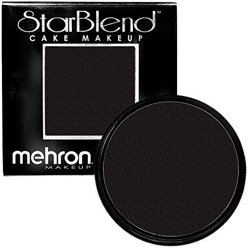 Mehron Makeup StarBlend - BLACK, Wet/Dry Pressed Powder Face Paint - color: Black, size: 2 Ounce (Pack of 1)