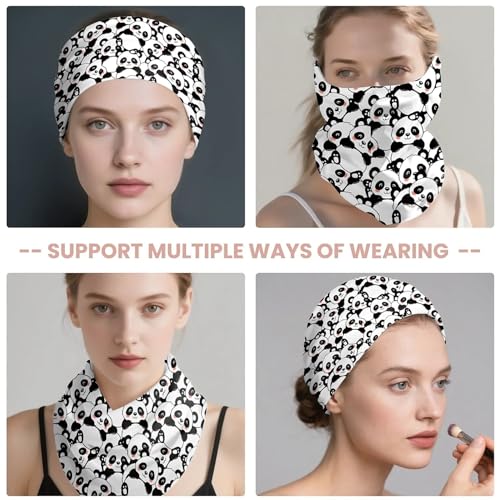 Art Owl Women's Slouchy Beanie Hat Cute Turban Hats Cancer Headwear Caps Baggy Skull Sleep Scarf - color: Cartoon Panda