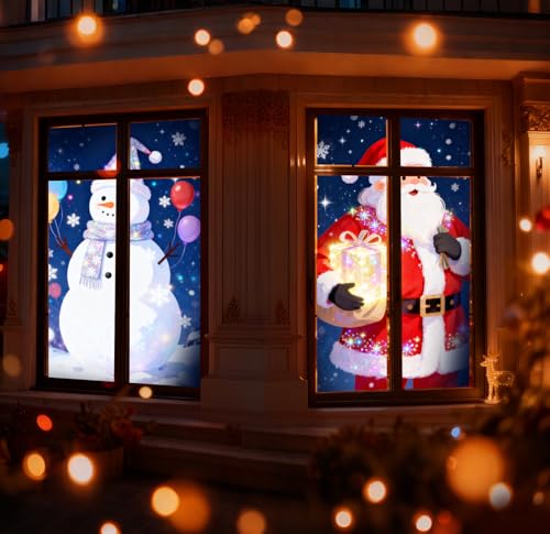 40" x 60" Holographic Rear Projection Screen, Portable Anti Crease Double Sided Window Projector Screen Hollusion Projection Materia for Christmas Videos Hologram Film Night - size: 40"W x 60"H