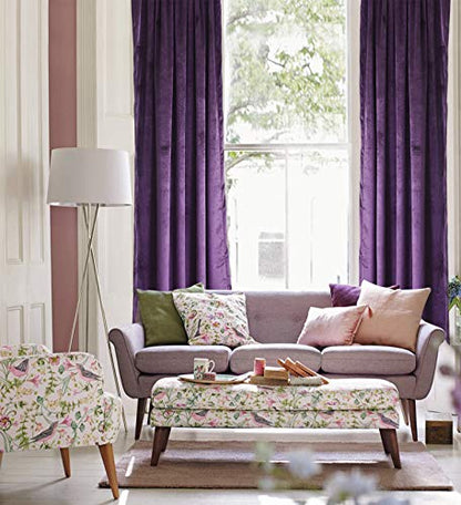 Roslynwood Purple Velvet Curtain 63 inches Long - Curtains Block Light Privacy Rod Pocket Thermal Insulated Window Drapes Panels for Bedroom/Living Room,W52 by L63 inches, 2 Panels - color: Purple, size: 52"W x 63"L (Pack of 2)