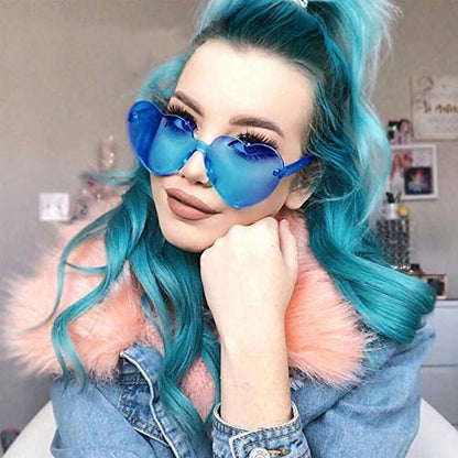 LIULIUBTY Short Bob Hair Wigs Straight with Flat Bangs Synthetic Colorful Cosplay Daily Party Neon Wig for Women + Free Wig Cap 15" Natural As Real - color: Blue
