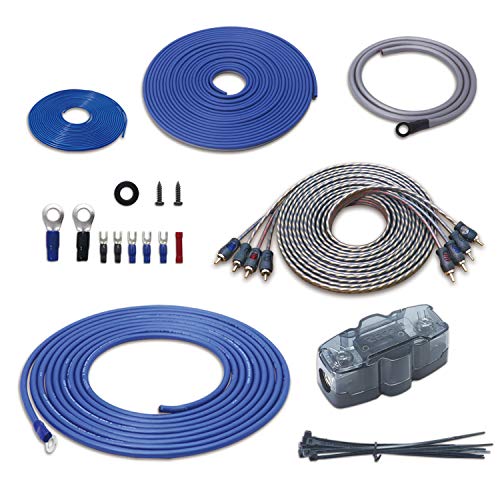 RECOIL RCK44 True 4 Gauge Complete 4-Channel CCA Amplifier Wiring Kits | with OFC RCA Cable