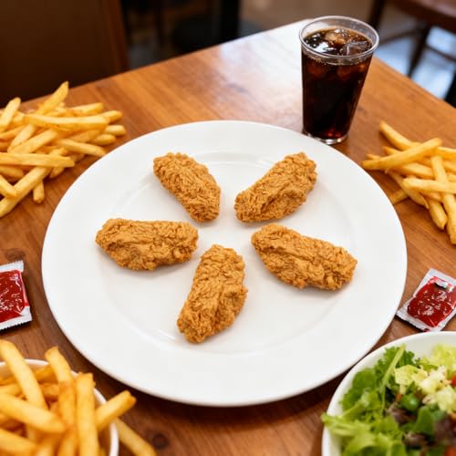 5 Pcs Simulated Chicken Legs Wings Fake Food Model Lifelike Fake Fried Chicken Kitchen Home Party Decoration Display Photography Props (Wings) - color: Wings