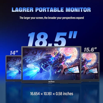 InnoView 2K Portable Monitor for Laptop 18.5" 2560x1440p QHD 120Hz 100% sRGB USB-C Standard HDMI DP Port Gaming Monitor,HDR Travel External Second Screen for Laptop, PC, Game Consoles - size: 18.5
