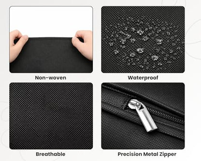 DS. DISTINCTIVE STYLE 2Pcs Dress Bags for Gowns, 60x24 In Long Dress Garment Bag with Clear Window, Garment Bag for Long Dress, Women's Coats, Formal Gowns, Evening Dresses (Black)