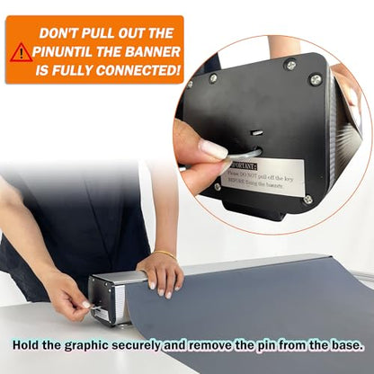 Retractable Banner Stand 24" W x 72" H ， Heavy Duty Roll Up Banner Display with Padded Carrying Bag for Trade Show, Exhibition, Business Advertising (Stand Only) - size: 72" Height
