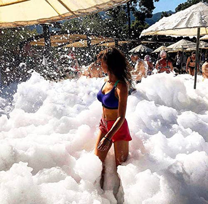 1200W Party Foam Machine, Pool Water Toys, Bubble Machine with 3pcs Foam Granules and Water Tank, Holiday & Birthday, Business Celebrations, - color: Yellow Foam Machine