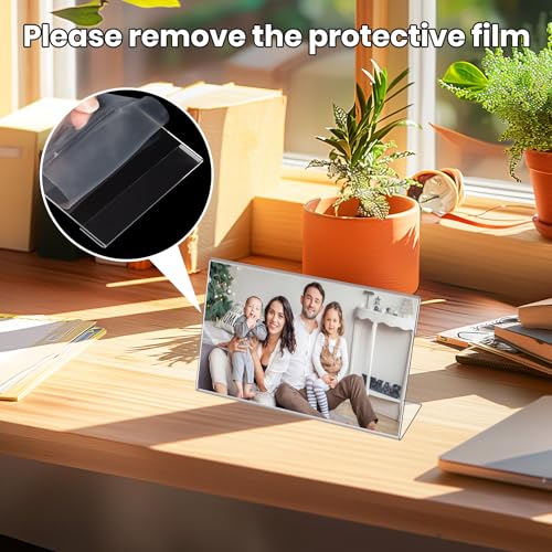 Acrylic Sign Holders 3x5 Inches Display Clear, Acrylic Table Signs Label Holders Slant Back Sign Holders Stand Small Acrylic Display Stands for Office, Store, Restaurant (20 PCS) - size: 3x5 inch