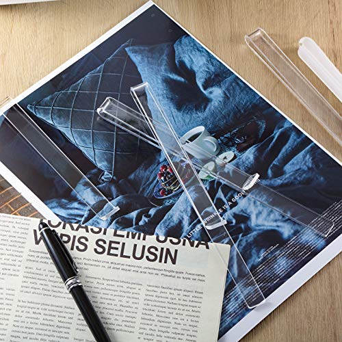 6Pcs Music Stand Clips Clear Acrylic Sheet Music Page Holder | Transparent clip-on design, fits most stands, spring grip holds pages, for indoor outdoor practice