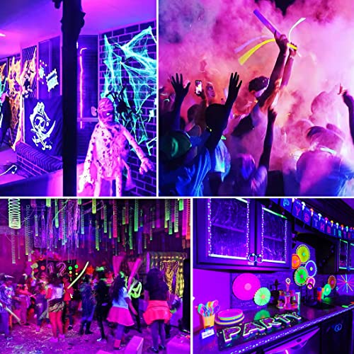 2pcs 120W LED Black Light Bar, Blacklight Glow Party, IP66 Waterproof Flood Light with 10ft Cord+Switch, Glow in The Dark for Halloween, Party, Birthday, Body Paint, Fluorescent Poster, Bedroom - size: 2 Piece