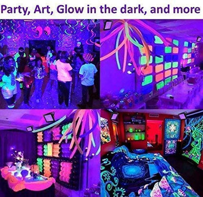 UV LED Blacklight, HouLight High Power 10W LED Black Light Floodlight IP65-Waterproof (85V-265V AC) for Blacklight Party Supplies, Neon Glow, Glow in the Dark, Birthdays, Blacklights, Curing - style: 10 Watts