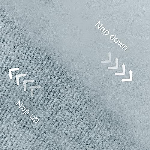 DWCN Velvet Curtains - Room Darkening Light Blocking Window Drapes for Nursery Bedroom, Living Room, Tieable Solid Grommet Curtains & Drapes Set of 2, 52 Wide by 63 inches Length, Stone Blue - color: Stone Blue, size: 52"W x 63"L (Pack of 2)