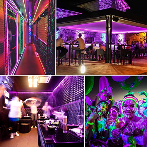 20ft LED Black Light Strip Kit, 12V Blacklight LED Strips, Touchable | 360 Units Led, Flexible Blacklights for Halloween, Bedroom, Glow Party, Fluorescent Decor, Indoor, Non-Waterproof - size: 20 ft