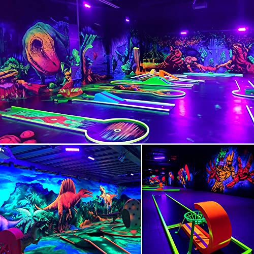 YANYCN 4 Pack 150W LED Black Lights, Blacklight Flood Light Outdoor with Plug and Switch, IP66 Waterproof for Dance Party, Glow in The Dark, Halloween Lights, Body Paint, Fluorescent Poster - size: 4pack 150W led black light
