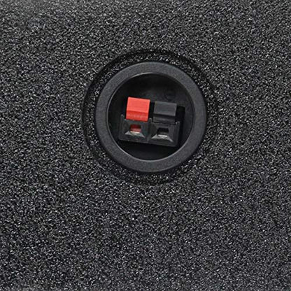 QPower Single 12-Inch Downfire or Behind-Seat Speaker Box, Features 0.75 Cubic Feet of Airspace, Compatible with Most GMC, Chevrolet, and Ford Trucks - style: 12" QBOMB