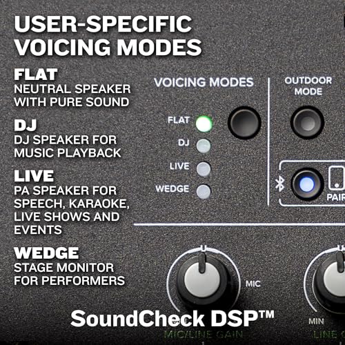 Mackie Thump12v4 12" Professional Powered Loudspeaker feat. SoundCheck DSPTM and Bluetooth® - High SPL Portable PA Speaker, Wireless Streaming and Linking, Voicing Modes, Control App, Mixer, 1400W - size: 12-inch, style: Plug-In Powered