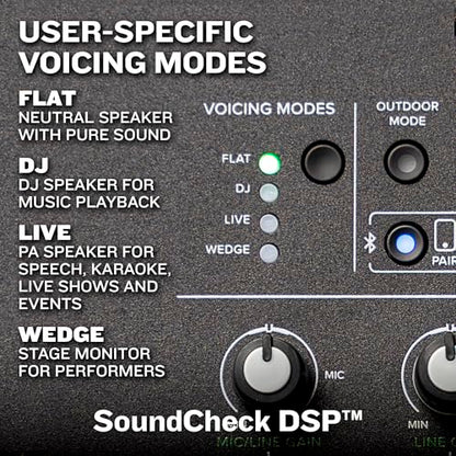 Mackie Thump12v4 12" Professional Powered Loudspeaker feat. SoundCheck DSPTM and Bluetooth® - High SPL Portable PA Speaker, Wireless Streaming and Linking, Voicing Modes, Control App, Mixer, 1400W - size: 12-inch, style: Plug-In Powered