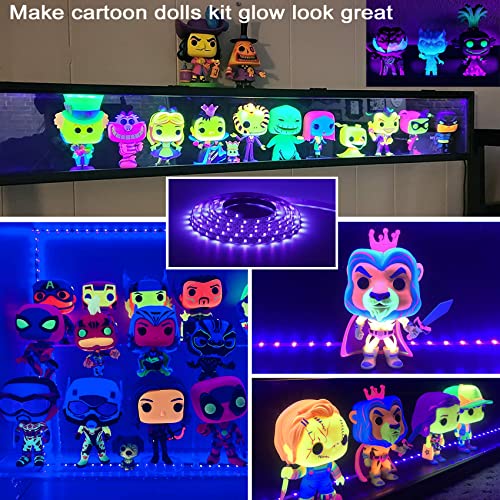 6.6FT/2M LED Black Light Strip - 120 Units LED UV Wick 395-400nm, USB DC 5V Flexible Blacklight Fixtures, 10W Blacklight Strip for Indoor Decor, Glow Poster, Bedroom, Playroom, Halloween, Dark Party