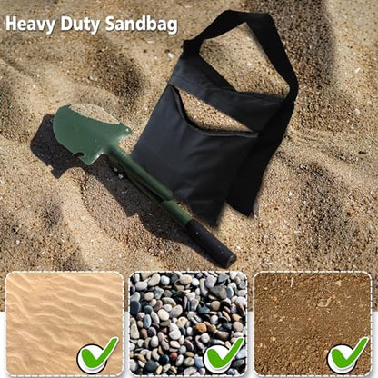 Eurmax USA 2-Pack Sandbag Weights,Photography SandBags for Light Stands and Video Equipments,Heavy Duty Saddlebags for Backdrop Stand,Tripod,Canopy,Umbrella Base,Fishing Chair and Picnic Table