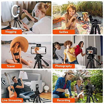 JOILCAN Camera Tripod, 68" Tablet Tripod Stand for Phone Camera - color: Black, size: 68"