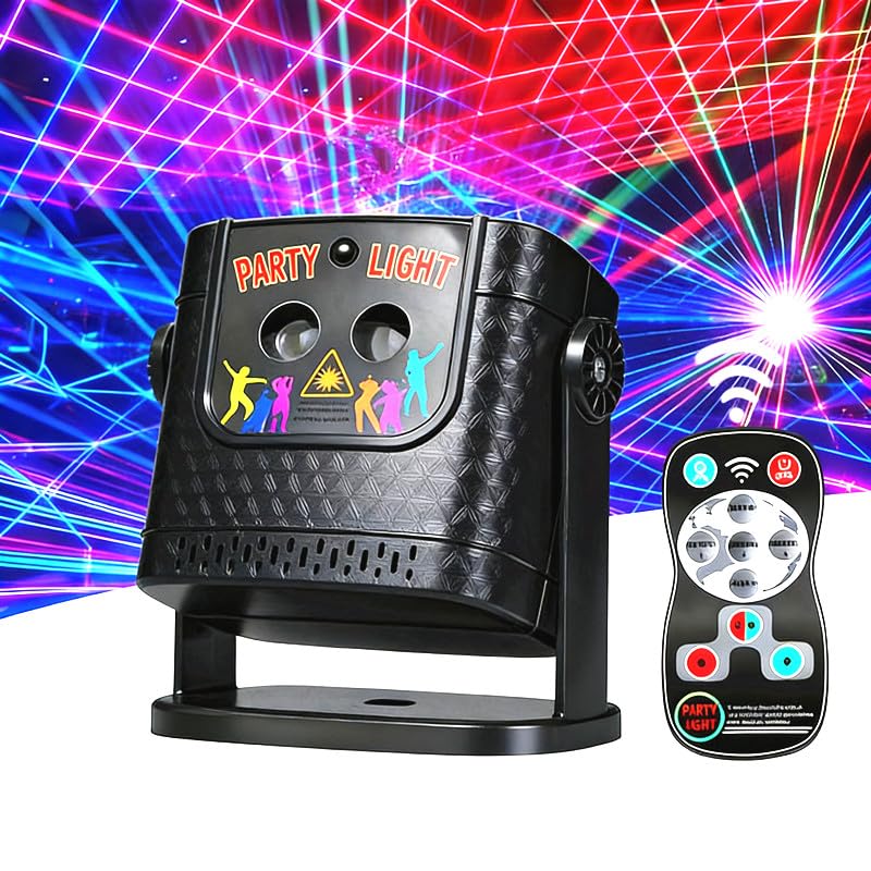Party light DJ disco lights, laser stroboscopic light USB-powered projectors and remote controls, portable family gatherings, camping, Christmas and Halloween illuminated parties, festival small gifts