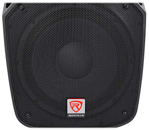 Rockville SPGN128 12" Passive DJ PA Speaker Pair with RVSS2 Stands | 1200W Peak / 300W RMS Each, 8 Ohm, Speakon Connections, Tripod Speaker Stands, 2 SpeakOn Cables, 4-Items