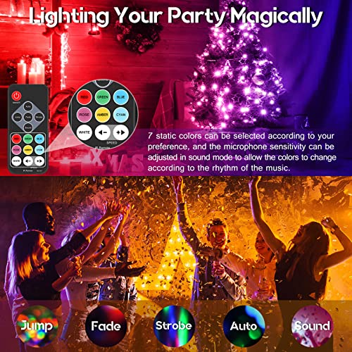DJ Lights with Stand, Telbum Stage Lights with Stand Sound Activated LED Par Light Set, for Mobile Booth Gig Bar Wedding Church Band