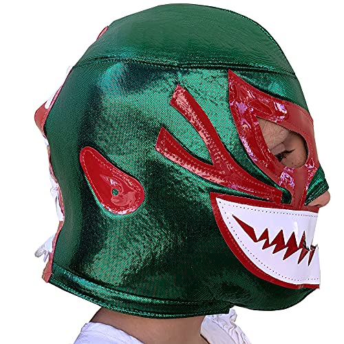 Make It Count (Pick your) Youth Kids Children Lucha Libre Luchador Wrestling Mask (Kids - Fit) - style: Green Shark