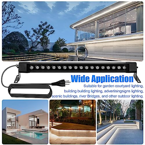 Outdoor Wall Washer Lights 2 Pack,36W 5000K Daylight White Wall Light,120V IP67 Waterproof 2ft Led Linear Wall Light Bar for Outdoor Indoor Building Sign, Hurches,Garden,Courtyards Lighting - size: 5000K 24Inch 2Pack