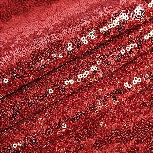 Red Sequin Backdrop Curtains Glitter Drapes 2FTx8F 2 Panels for Wedding Birthday Party Decorations Bridal Baby Shower Party Supplies Sparkly Photography Background | for Wedding Birthday Party Decorations Bridal Baby Shower Party Supplies Sparkly Photogra